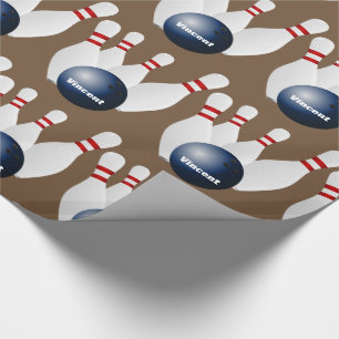 Personalized Bowling Wrapping Paper