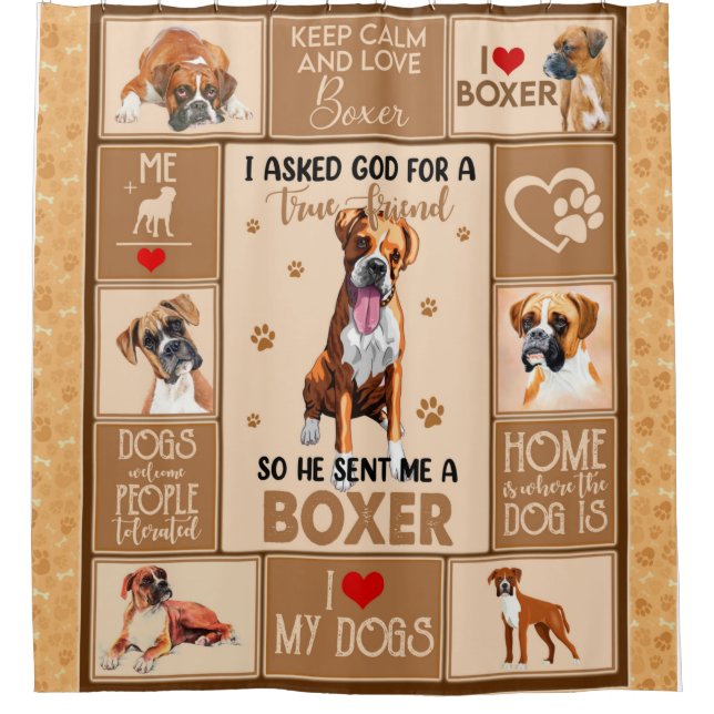 Personalized Boxer Dog Blanket, Dog Lover Gift (Front)