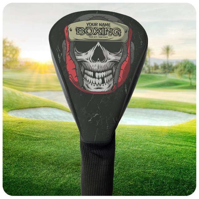 Personalized Boxer Fight Club Skeleton Boxing Gym  Golf Head Cover (Creator Uploaded)