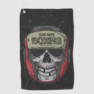Personalized Boxer Fight Club Skeleton Boxing Gym Golf Towel