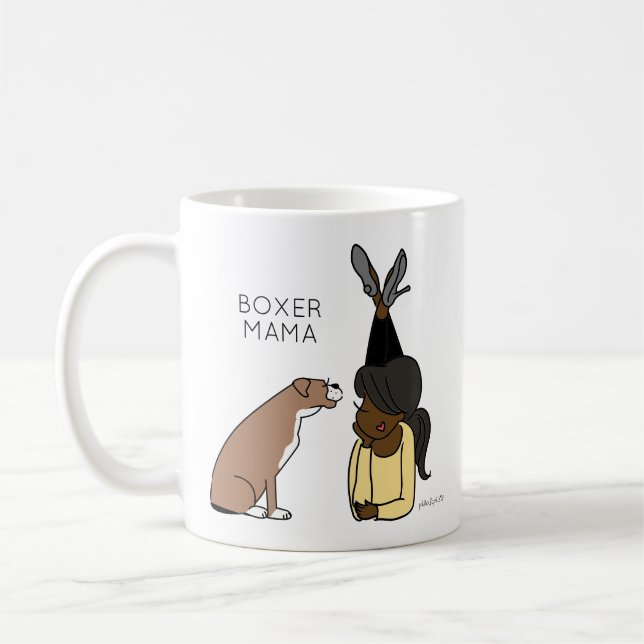 Personalized Boxer Mama Coffee Mug (Left)
