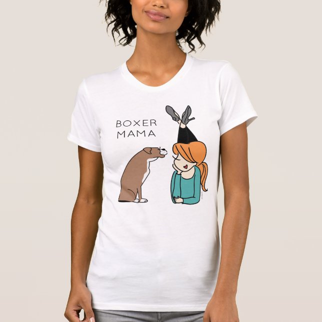 Personalized Boxer Mama T-Shirt (Front)
