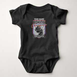 Personalized Boxing Champions Boxer Fitness Gym  Baby Bodysuit