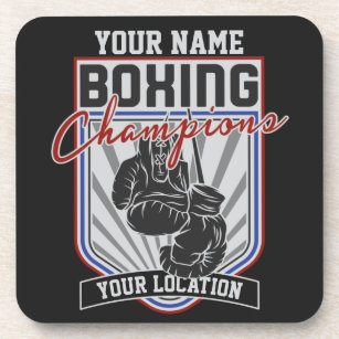 Personalized Boxing Champions Boxer Fitness Gym  Coaster