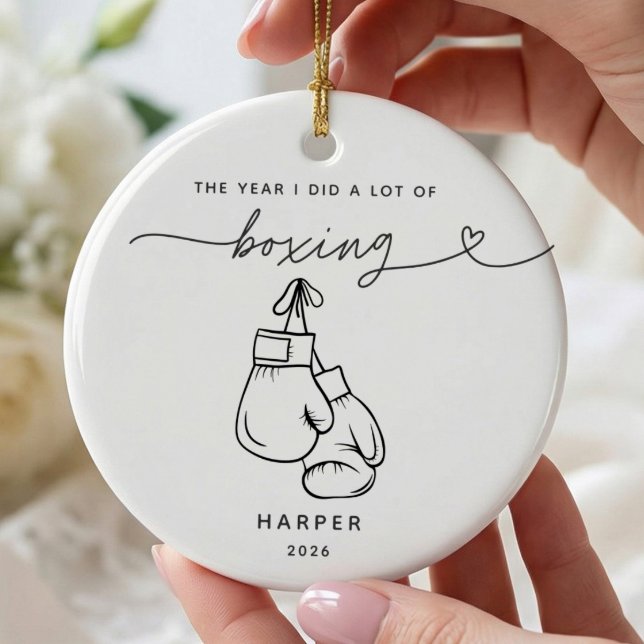 Personalized Boxing Christmas Ornament (Creator Uploaded)