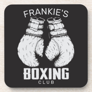 Personalized Boxing Club Boxer Gym Fighter Gloves Coaster