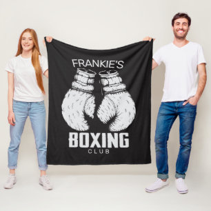 Personalized Boxing Club Boxer Gym Fighter Gloves Fleece Blanket