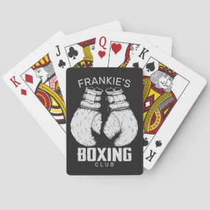 Personalized Boxing Club Boxer Gym Fighter Gloves Playing Cards