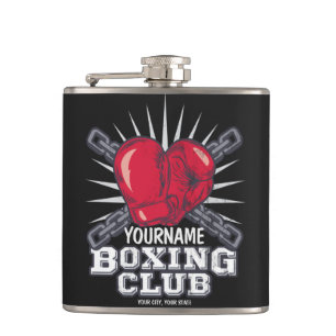 Personalized Boxing Gloves Fighter Champion Boxer  Hip Flask