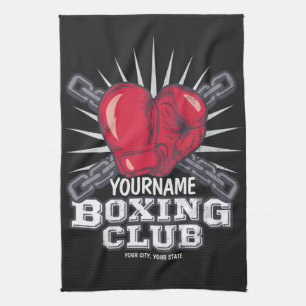 Personalized Boxing Gloves Fighter Champion Boxer Kitchen Towel