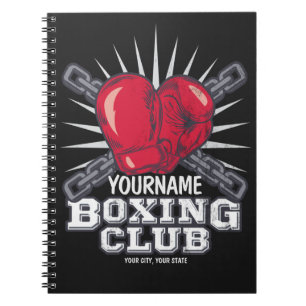 Personalized Boxing Gloves Fighter Champion Boxer Notebook