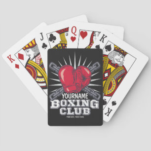 Personalized Boxing Gloves Fighter Champion Boxer Playing Cards