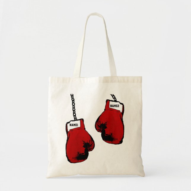 Personalized Boxing Gloves Tote Bag (Front)