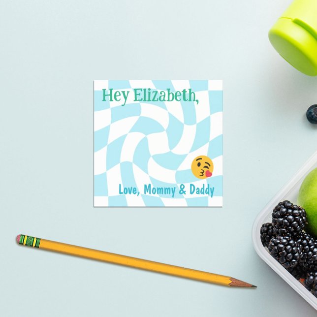 Personalized Boy Lunch Box Notes Retro Chequered (Creator Uploaded)