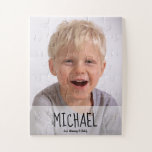 Personalized BOY Photo Gift Jigsaw Puzzle<br><div class="desc">Surprise your little boy with his very own jigsaw puzzle. See his excitement in piecing this puzzle together. Personalize this puzzle with a special photo and his name. Frame it after or play it again over and over. Customize the sign off with your name. From Mommy and Daddy. You can...</div>