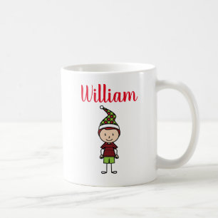 personalized boy red hair christmas coffee mug