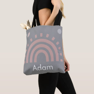 Personalized Boy’s Rainbow Tote Bag