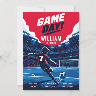 Personalized Boy Soccer Birthday Party Invitation