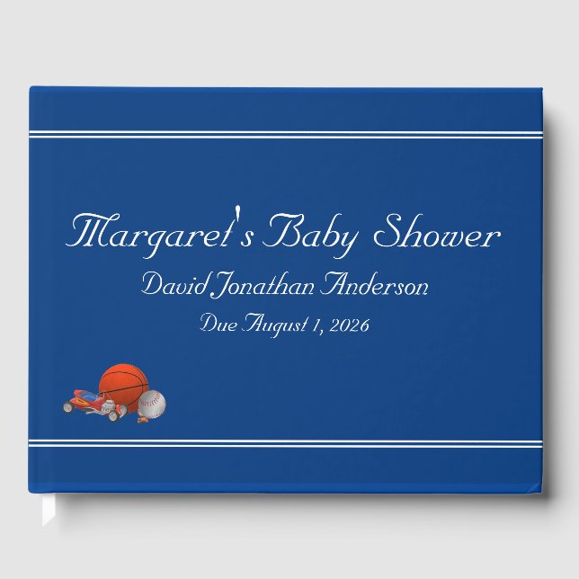 Personalized Boy Toys Themed Guest Book (Front)