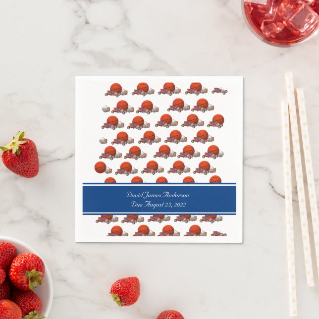 Personalized Boy Toys Themed Napkin (Insitu)