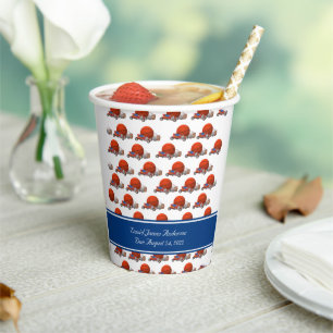 Personalized Boy Toys Themed Paper Cups
