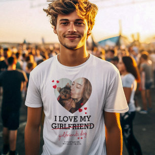 Personalized Boyfriend Photo & Dog Humour T-Shirt