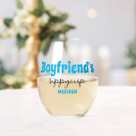 Personalized Boyfriend's Sippy Cup  Stemless Wine Glass<br><div class="desc">Personalized boyfriend's sippy cup Name wine glass</div>