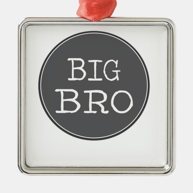 Personalized Boys Big Brother Gifts Metal Ornament (Front)