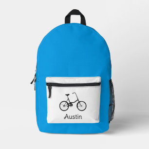 Personalized Boys Bike Printed Backpack