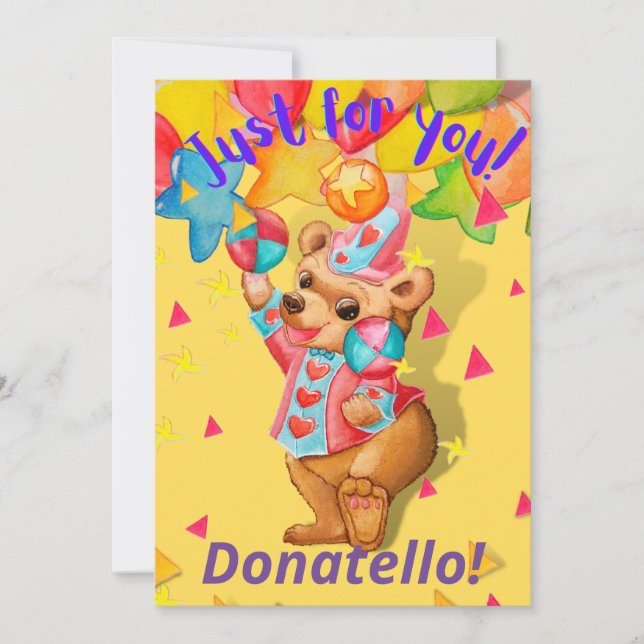 Personalized Boys Birthday Greeting Card  (Front)