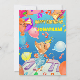 Personalized Boys Birthday Thank You Card