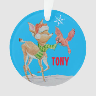 Personalized boys Christmas ornament