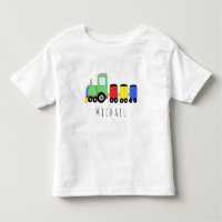 Personalized Boy's Colourful Locomotive Train Name