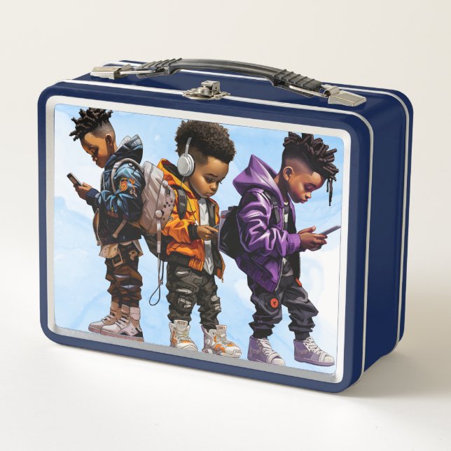 Personalized Boys Metal Lunch Box (Front)