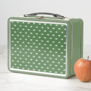 Personalized Boy's Name Green  Metal Lunch Box