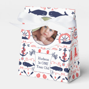 Personalized Boys Nautical Birthday Favor Box