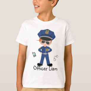 Personalized Boys Police Officer Law Enforcment T-Shirt