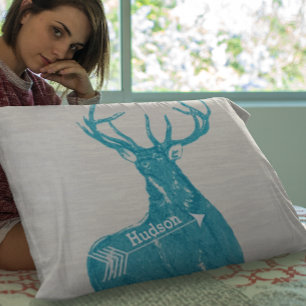 Personalized Boy's Room Deer Arrow Pattern Pillowcase