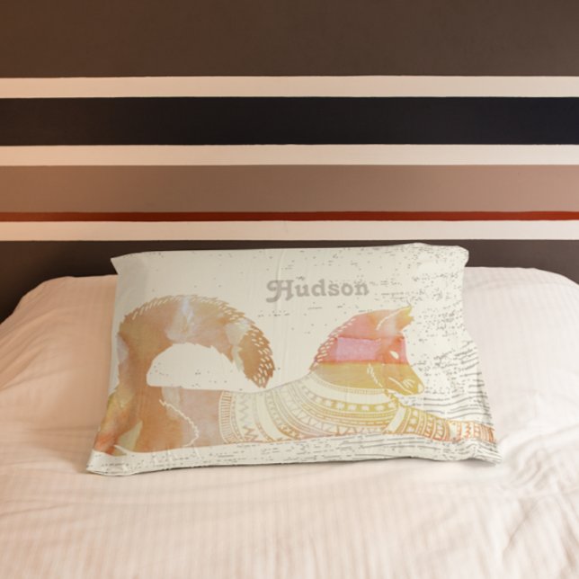 Personalized Boy's Room Fox Wood Texture Pillowcase (Creator Uploaded)