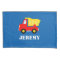 Personalized boys room pillowcase with dump truck