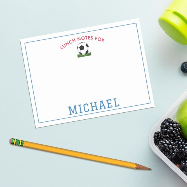 Personalized Boys Soccer Custom Lunch Box  Post-it Notes (Creator Uploaded)