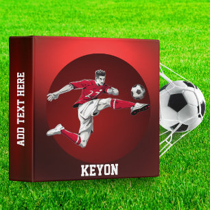 Personalized Boys Soccer Custom Name keepsake Gift Binder
