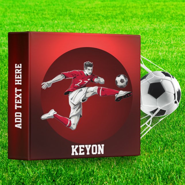 Personalized Boys Soccer Custom Name keepsake Gift Binder (Creator Uploaded)