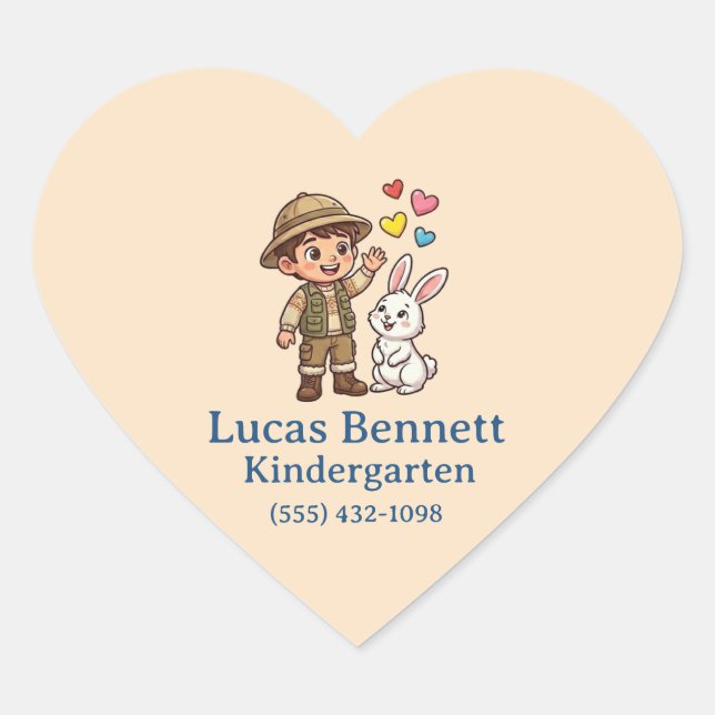 Personalized Boys Waterproof Name Labels  (Front)