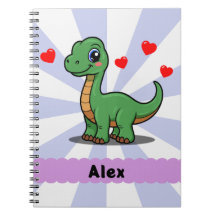 Personalized Brachiosaurus Dinosaur Notebook