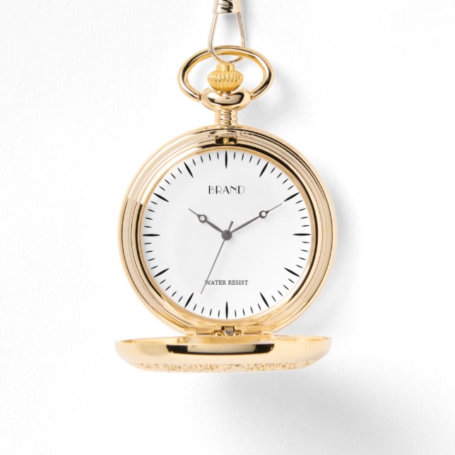 Personalized Brand Gold Pocket Watch (Front)