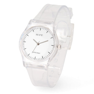 Personalized Brand Silicone Strap Clear Watch