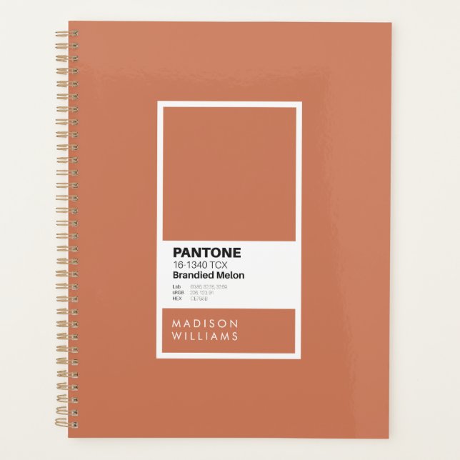 Personalized Branded Melon Notebook | Custom Name Planner (Front)