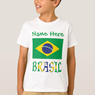 Personalized Brasil Bandiera Boy’s T-Shirt