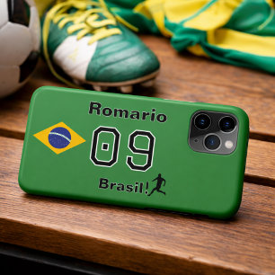 Personalized Brasil Soccer Legend Jersey Number iPhone 11 Pro Case